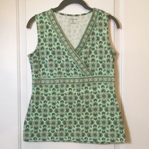 V-neck sleeveless surplice top